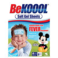 Be Koool Soft Gel Sheets, Disney Mickey Mouse, 4 Each