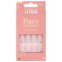 Kiss Bare but Better Nails, TruNude Shades, Short, 28 Each