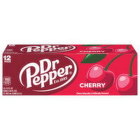Dr Pepper Soda, Cherry, 12 Pack, 12 Each