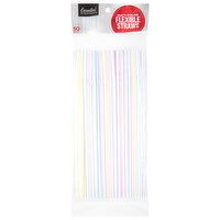 Essential Everyday Straws, Flexible, Multi-Color, 50 Each