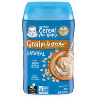 Gerber Cereal for Baby Oatmeal, Grain & Grow, Supported Sitter (1st Foods), 8 Ounce