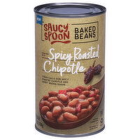 Saucy Spoon Baked Beans, Spicy Roasted Chipotle, 28 Ounce