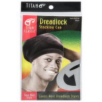 Titan Classic Stocking Cap, Dreadlock, Black, 1 Each