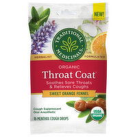 Traditional Medicinals Throat Coat, Organic, Sweet Orange Fennel, 16 Each