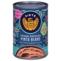 Siete Pinto Beans, Refried, Vegan, 16 Ounce