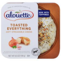 Alouette Spreadable Cheese, Soft, Toasted Everything, 6.5 Ounce