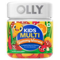 Olly Multi, Sour Fruit Punch, Kids, Gummy Worms, Gummies, 70 Each