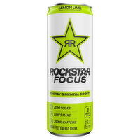 Rockstar Focus Energy Drink, Lemon Lime, Sugar Free, 12 Fluid ounce