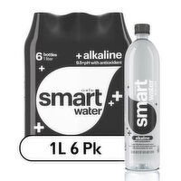 smartwater Alkaline With Antioxidant Ionized Electrolyte Vapor-Distilled Water Bottles, 33.8 Fluid ounce