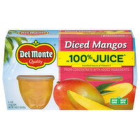 Del Monte 100 Juice Diced Mangos, 4 Each
