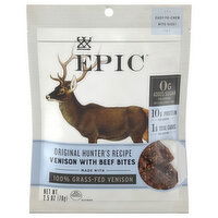 Epic Venison, Original Hunter's Recipe, Bite Size, 2.5 Ounce