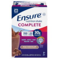 Ensure Complete Nutrition Shake, Milk Chocolate, 4 Pack, 4 Each