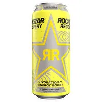 Rockstar Energy Drink, Lemonade, Recovery, 16 Fluid ounce