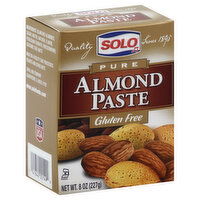 Solo Almond Paste, Pure, 8 Ounce