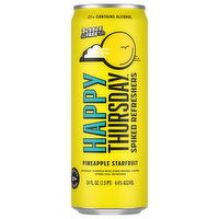 Happy Thursday Beer, Spiked Refreshers, Pineapple Starfruit, 24 Fluid ounce