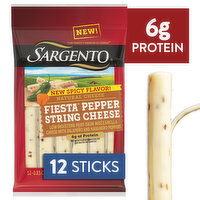 SARGENTO Sargento® Fiesta™ Pepper String Cheese Natural Cheese Snacks, 12-pack, 10.42 Ounce