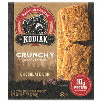 Kodiak Granola Bars, Crunchy, Chocolate Chip, 6 Each