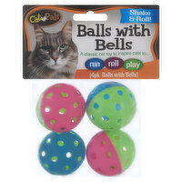 Cat Pals Balls with Bells, 4 Pack, 4 Each