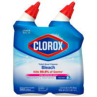 Clorox Toilet Bowl Cleaner, Bleach, 2 Pack, 2 Each