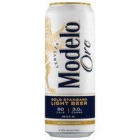 Modelo Oro Beer, Light, Gold Standard, 24 Fluid ounce