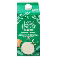 Wild Harvest Milk, Lowfat, Organic, 1% Milkfat, 0.5 Gallon