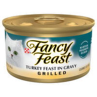 Fancy Feast Cat Food, Gourmet, Turkey Feast in Gravy, Grilled, 3 Ounce