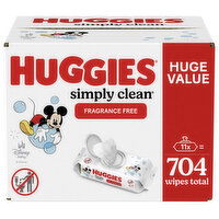 Huggies Simply Clean Wipes, Disney Baby, Fragrance Free, Huge Value, 11 Each