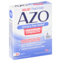 AZO Urinary Pain Relief, Maximum Strength, Tablets, 24 Each