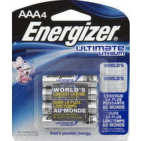 Energizer Ultimate Batteries, Lithium, AAA, 4 Each