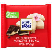 Ritter Sport Dark Chocolate with Marzipan Filling, 3.5 Ounce
