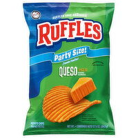 Ruffles Queso Cheese Flavored Potato Chips Party Size, 12.5 Ounce