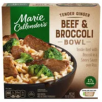 Marie Callender's Tender Ginger Beef & Broccoli Bowl, Frozen Meal, 11.8 Ounce