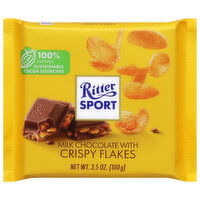Ritter Sport Milk Chocolate with Crispy Flakes, 3.5 Ounce