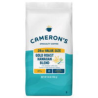Cameron's Coffee, Ground, Medium-Dark Roast, Gold Roast Hawaiian Blend, Value Size, 28 Ounce