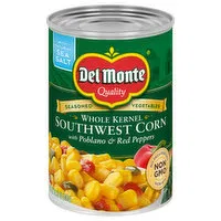 Del Monte Southwest Corn, Whole Kernel, 15.25 Ounce