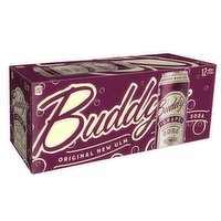 Buddy's Soda Grape Soda, 12 Pack Cans, 16 Fluid ounce