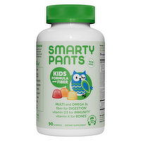 SmartyPants Formula and Fiber, Kids, Gummies, Strawberry Banana, Orange, and Lemon, 90 Each