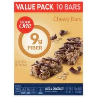 Fiber One Chewy Bars, Oats & Chocolate, Value Pack, 10 Each