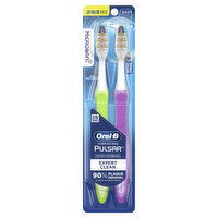 Oral-B Pulsar Vibrating Pulsar Battery Toothbrush with Microban, Plaque Remover for Teeth, Soft, 2 Count, 2 Each