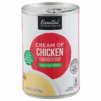 Essential Everyday Condensed Soup, Cream of Chicken, 98% Fat Free & 52% Less Sodium, 10.5 Ounce