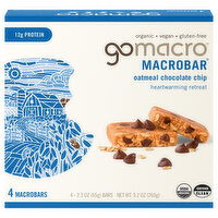 GoMacro Oatmeal Chocolate Chip MacroBar, 4 Each