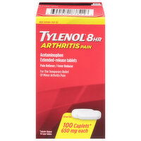 Tylenol 8HR Arthritis Pain, 650 mg, Caplets, 100 Each