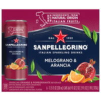 Sanpellegrino Sparkling Drinks, Italian, Melograno & Arancia, 6 Each