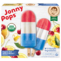 JonnyPops Pops, Dairy Free, Organic, Red White & Boom!, 8 Each