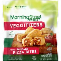 MorningStar Farms Veggitizers Pizza Bites, Meatless Sausage, 9.5 Ounce