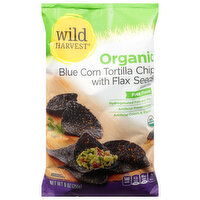 Wild Harvest Tortilla Chips, Blue Corn, Organic, 9 Ounce