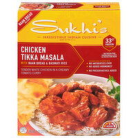 Sukhi's Indian Chicken Tikka Masala Curry with Naan & Basmati Rice Frozen Meal, 11 Ounce