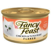 Fancy Feast Cat Food, Gourmet, Chicken & Tuna Feast, Flaked, 3 Ounce