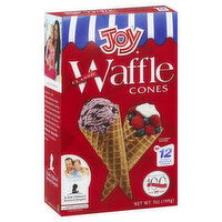 Joy Waffle Cones, Classic, 12 Each