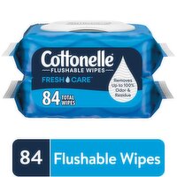 Cottonelle Freshcare Flushable Wipes, 2 Each